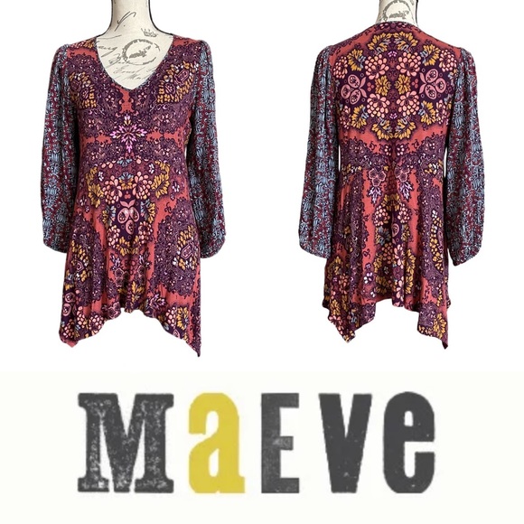 Maeve Mariella Tunic Boho Pattern - M - Picture 1 of 15